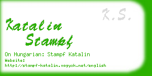 katalin stampf business card